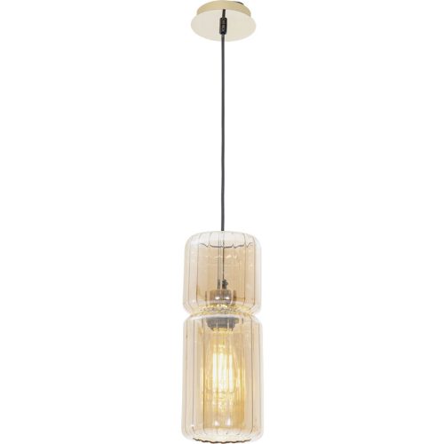 LIVIQUE, Pendellampe Harmon Bronze/Schwarz/Transparent Glas/Metall 13.2 cm 120 cm - Farbe: Messing/Schwarz/Transparent - Material: Metall/Glas - Pendellampe