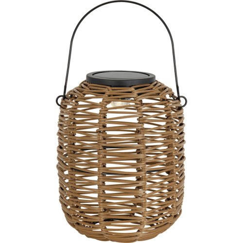 LIVIQUE, Solarlampe Janno Braun Kunststoff 16 cm 19.5 cm - LED - Lichtfarbe: Warmweiss - Material: Kunstrattan - Solarlampe- LED Energiesparlampe