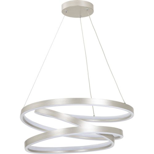 LIVIQUE, Pendellampe Arade Silber Kunststoff/Metall 60 cm 120 cm - LED - Lichtfarbe: Extra warmweiss - Material: Metall/Kunststoff - Pendellampe- LED
