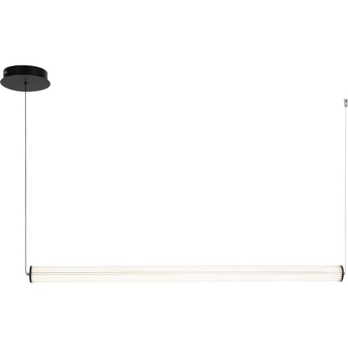 LIVIQUE, Pendellampe Vaal Schwarz/Transparent Kunststoff/Metall 109.5 cm 120 cm - LED - Lichtfarbe: Extra warmweiss - Material: Metall/Kunststoff -