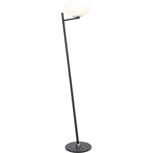 LIVIQUE, Stehlampe Shire Schwarz Glas/Metall 37 cm 144.5 cm - LED - Lichtfarbe: Extra warmweiss - Material: Metall/Glas - Stehlampe- LED Energiesparlampe