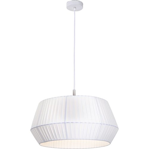 LIVIQUE, Pendellampe Nasau Weiss Metall/Stoff 50 cm 126 cm - Pendellampe