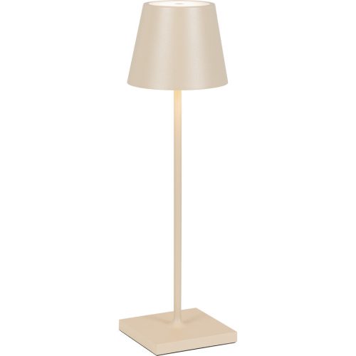 LIVIQUE, Tischlampe Aline Beige Aluminium/Kunststoff 11 cm 38 cm - LED - Lichtfarbe: Extra warmweiss - Material: Aluminium, Kunststoff - Tischlampe- LED