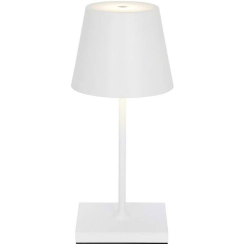 LIVIQUE, Tischlampe Aline Weiss Aluminium/Kunststoff 11 cm 25 cm - LED - Lichtfarbe: Extra warmweiss - Material: Aluminium, Kunststoff - Tischlampe- LED