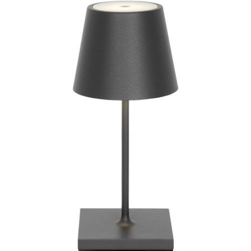 LIVIQUE, Tischlampe Aline Grau Aluminium/Kunststoff 11 cm 25 cm - Farbe: anthrazit - LED - Lichtfarbe: Extra warmweiss - Material: Aluminium, Kunststoff -