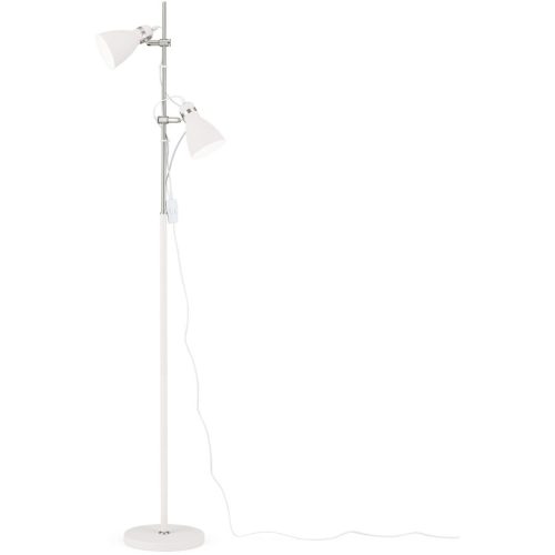 LIVIQUE, Stehlampe School Weiss Stahl 36 cm - Stehlampe