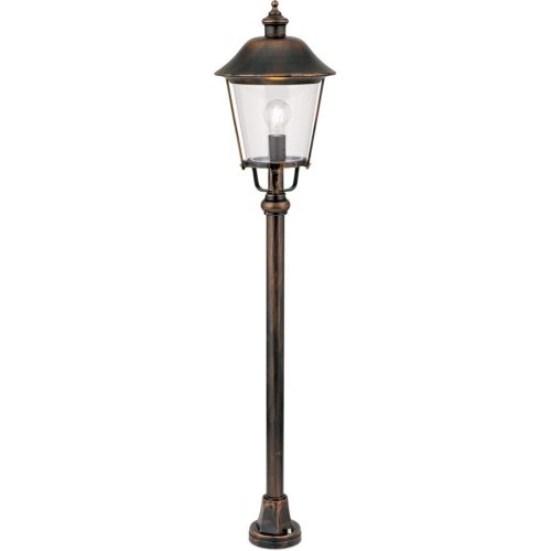 LIVIQUE, Stehlampe aussen Kenzo Kupfer/Schwarz 25 cm 25 cm - Farbe: schwarz/kupfer - Material: Siluminguss - Stehlampe aussen