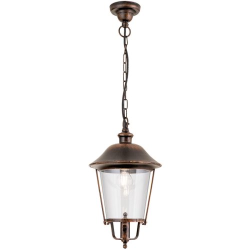 LIVIQUE, Aussenlampe Kenzo Kupfer/Schwarz 25 cm 25 cm - Farbe: schwarz/kupfer - Material: Siluminguss - Aussenlampe