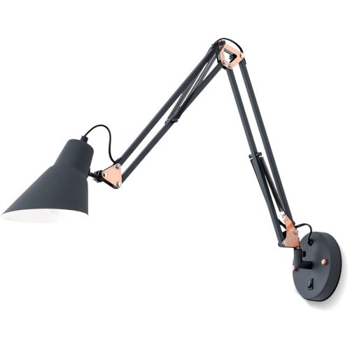 LIVIQUE, Wandlampe Bachelor Kupfer/Schwarz Stahl 64 cm - Farbe: schwarz/kupfer - Wandlampe