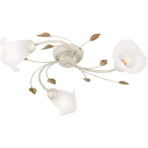 LIVIQUE, Deckenlampe Sisi Beige Stahl 60 cm 60 cm - Farbe: elfenbein - Deckenlampe