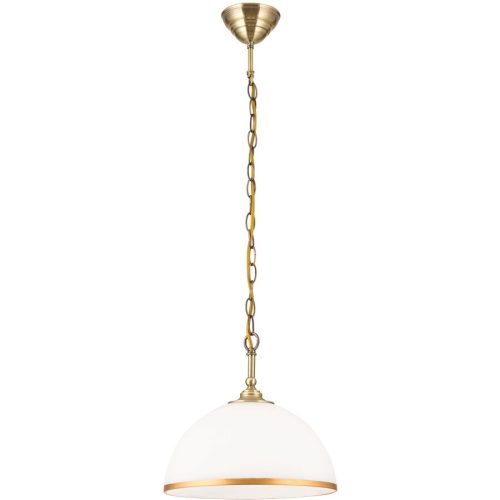 LIVIQUE, Pendellampe Old Lamp Stahl 30 cm 30 cm - Farbe: Altmessing - Pendellampe
