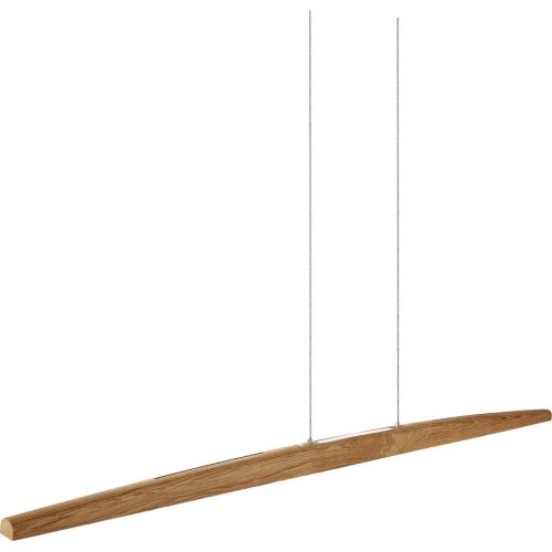 HERZBLUT, HERZBLUT Pendellampe Arco Braun/Silber Metall/Holz 170 cm 160 cm - Farbe: Silber/Braun - LED - Lichtfarbe: Extra warmweiss - Helles Neutralweiss -