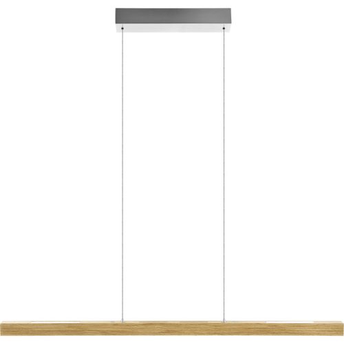 HERZBLUT, HERZBLUT Pendellampe Hermann Braun/Silber Holz/Metall 100 cm 160 cm - Farbe: Silber/Braun - LED - Lichtfarbe: Extra warmweiss - Helles Neutralweiss -