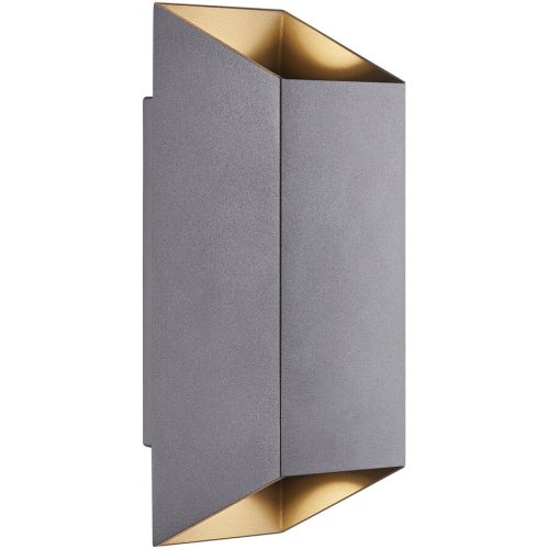 Nordlux, NORDLUX Wandlampe aussen Nico Square Grau Glas 8 cm 23.5 cm - Farbe: anthrazit - Material: Acrylglas - Wandlampe aussen