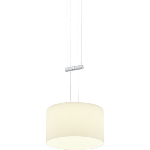 Bankamp, Designer-Pendellampe Bankamp Strada 2.0 Grand Opal aluminium matt 1 dimmbar D 20 cm - Farbe: Silber/Weiss - LED - Lichtfarbe: Extra warmweiss -