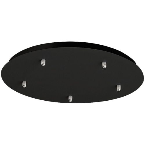 Giberti Luce, Giberti Luce Baldachin Rosone Schwarz Metall 50 cm - Baldachin