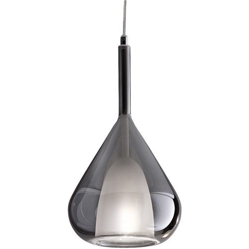 Giberti Luce, Giberti Luce Pendellampe Lorena L Grau Glas 15 cm 26.5 cm - Pendellampe