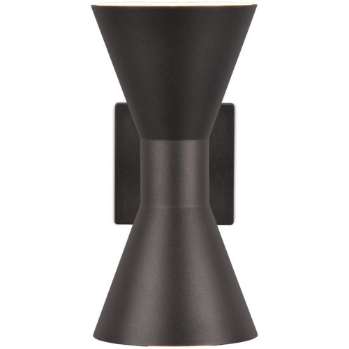 LIVIQUE, Wandlampe Ardas Schwarz Aluminium 10 cm 20 cm - Farbe: schwarz matt - Wandlampe