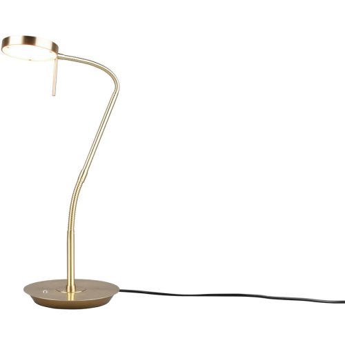 LIVIQUE, Tischlampe Monza Metall 19 cm 57 cm - Farbe: messing matt - LED - Lichtfarbe: Extra warmweiss - Helles Neutralweiss - Tischlampe- LED Energiesparlampe