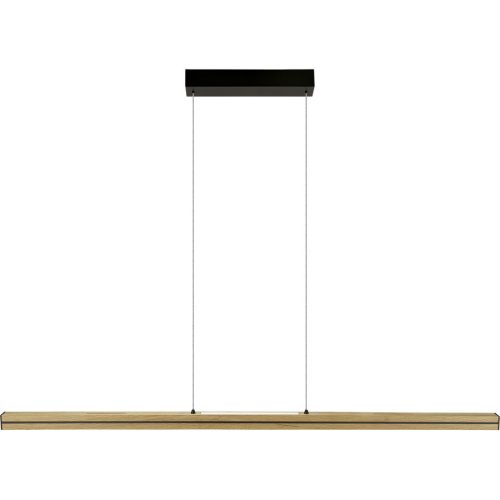 HERZBLUT, HERZBLUT Pendellampe Dana Schwarz/Braun Eisen/Holz 130 cm 160 cm - Farbe: natur/schwarz - LED - Lichtfarbe: Extra warmweiss - Helles Neutralweiss -