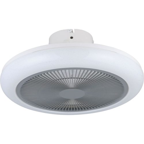 Eglo, Eglo Deckenventilator mit Licht Kostrena Grau/Weiss Kunststoff D 45.5 cm - Farbe: weiss/grau - LED - Deckenventilator mit Licht- LED Energiesparlampe