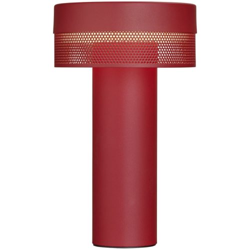 LIVIQUE, Tischlampe Mesh Rot Eisen 24 cm - LED - Lichtfarbe: Extra warmweiss - Tischlampe- LED Energiesparlampe