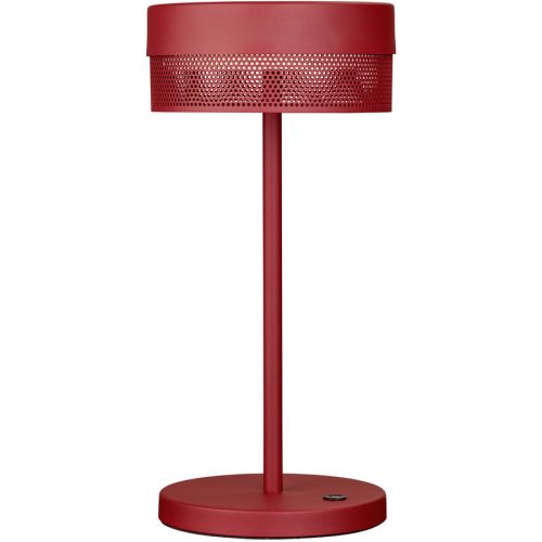 LIVIQUE, Tischlampe Mesh Rot Eisen 30 cm - LED - Lichtfarbe: Extra warmweiss - Tischlampe- LED Energiesparlampe