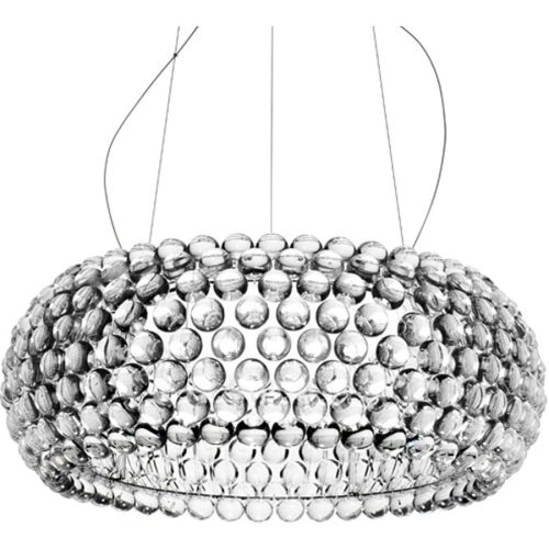 Foscarini, Foscarini Pendellampe Caboche Transparent Kunststoff 70 cm 35 cm - LED - Lichtfarbe: Extra warmweiss - Pendellampe- LED Energiesparlampe