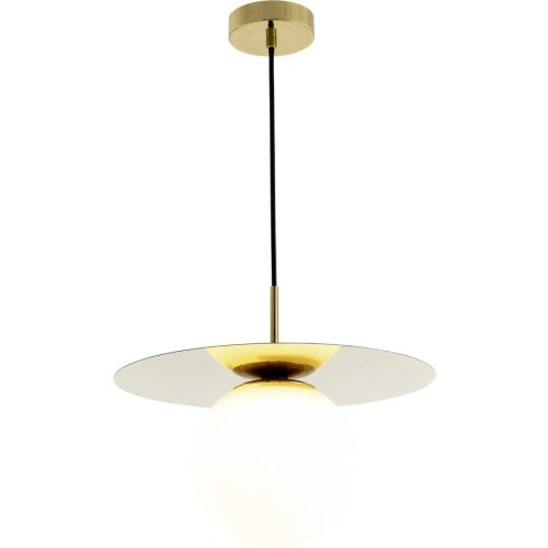 LIVIQUE, Pendellampe Jolin Gold/Weiss Glas/Metall 35 cm 120 cm - Material: Metall/Glas - Pendellampe