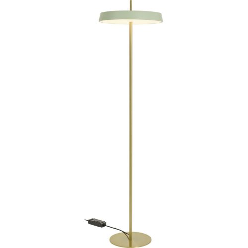 LIVIQUE, Stehlampe Ellis Grün/Gold Metall 40 cm 155 cm - Farbe: messing/grün - LED - Lichtfarbe: Extra warmweiss - Stehlampe- LED Energiesparlampe