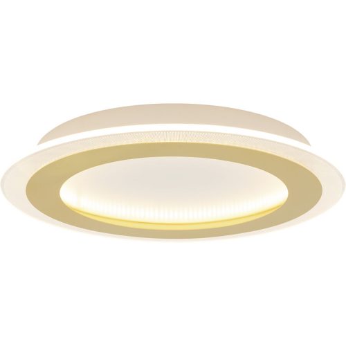 LIVIQUE, Deckenlampe Ariana Gold/Weiss Aluminium 45 cm 6 cm - Farbe: weiss/gold - LED - Lichtfarbe: Extra warmweiss - Material: Aluminium/Eisen/Acryl -