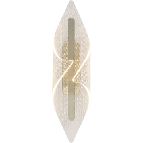 LIVIQUE, Wandlampe Leonia Grau Aluminium/Eisen/Glas 44 cm 13 cm - LED - Lichtfarbe: Warmweiss - Material: Aluminium/Eisen/Acryl - Wandlampe- LED