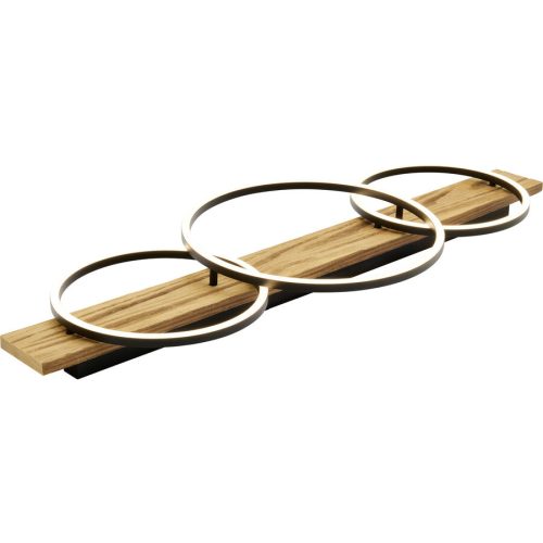 LIVIQUE, Deckenlampe Hatti Stahl/Holz braun - LED - Lichtfarbe: Warmweiss - Material: Eisen - Deckenlampe- LED Energiesparlampe