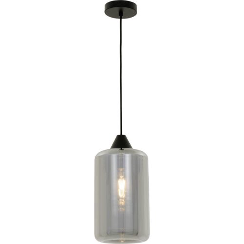 LIVIQUE, Pendellampe Vivien Grau/Schwarz Eisen/Glas 18.5 cm 130 cm - Farbe: schwarz/grau - Pendellampe