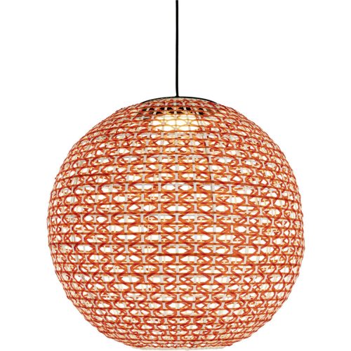 LIVIQUE, Pendellampe Eliana Orange/Weiss Kunststoff/Metall 40 cm 160 cm - Farbe: Weiss/Orange - LED - Lichtfarbe: Extra warmweiss - Material: Metall/Kunststoff