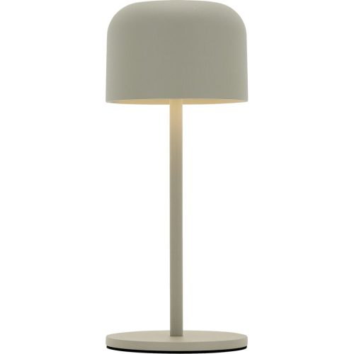 LIVIQUE, Tischlampe Lou Grau Aluminium/Metall 8.6 cm 21 cm - LED - Lichtfarbe: Extra warmweiss - Material: Metall/Aluminium - Tischlampe- LED Energiesparlampe