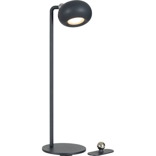 LIVIQUE, Tischlampe Dave Aluminium/Metall anthrazit - LED - Lichtfarbe: Extra warmweiss - Helles Neutralweiss - Material: Metall/Aluminium - Tischlampe- LED
