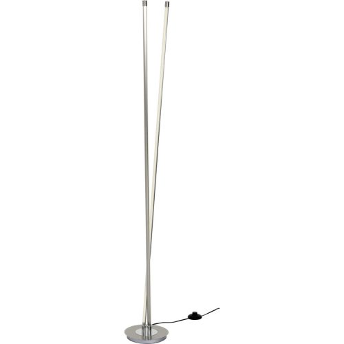 LIVIQUE, Stehlampe Alika Silber Kunststoff/Metall 20 cm 147.5 cm - Farbe: chrom - LED - Lichtfarbe: Extra warmweiss - Material: Metall, Kunststoff - Stehlampe-