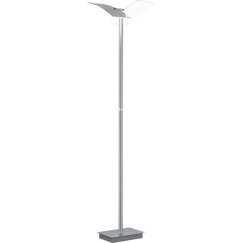 LIVIQUE, Stehlampe Felicia Silber Metall - Farbe: Nickel matt - LED - Lichtfarbe: Extra warmweiss - Helles Neutralweiss - Stehlampe- LED Energiesparlampe