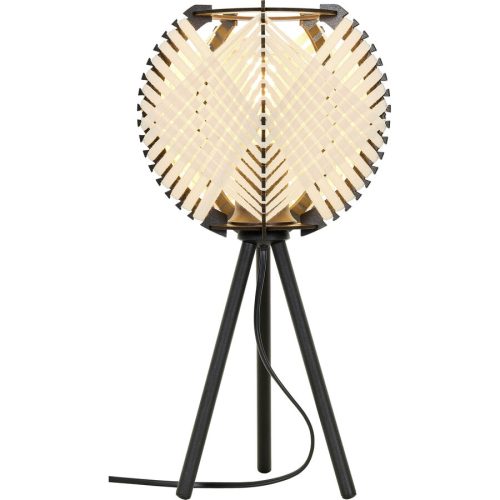 LIVIQUE, Tischlampe Thea Schwarz Stahl/Stoff 22 cm 40 cm - Tischlampe
