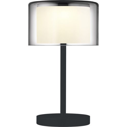 Bankamp, Designer-Tischlampe Bankamp Grand Smoke schwarz dimmbar D 20 cm H 34 cm - LED - Lichtfarbe: Extra warmweiss - Material: Aluminium/Stahl -