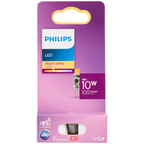 Philips, Philips 8720169300453 LED EEK F (A - G) G4 1 W = 10 W Warmweiß (Ø x H) 10 mm x 30 mm 1 St.