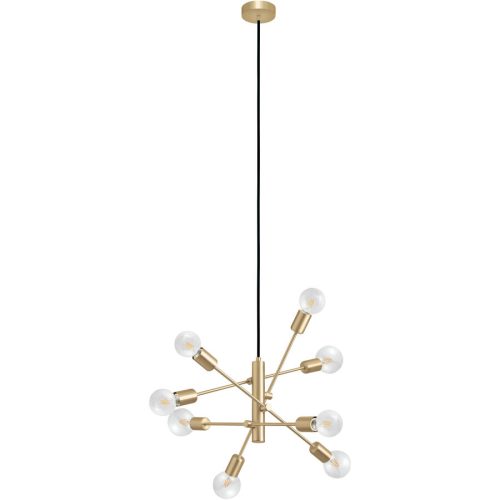 Eglo, Eglo Pendellampe Gradoli 1 Stahl 110 cm - Farbe: messing gebürstet/smoky - Pendellampe
