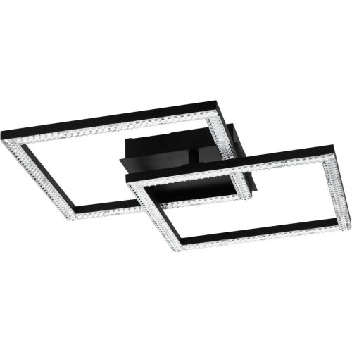 Eglo, Eglo Deckenlampe Lejias Schwarz Stahl 45 cm 7.5 cm - LED - Lichtfarbe: Warmweiss - Deckenlampe- LED Energiesparlampe