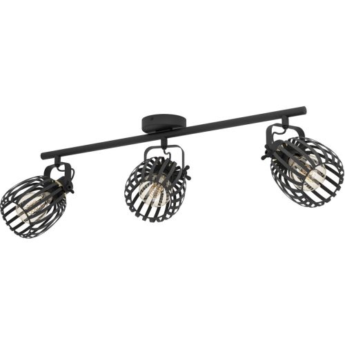Eglo, Eglo Spot Girona Schwarz Stahl 19 cm 15 cm - Farbe: Schwarz/Messing - Spot