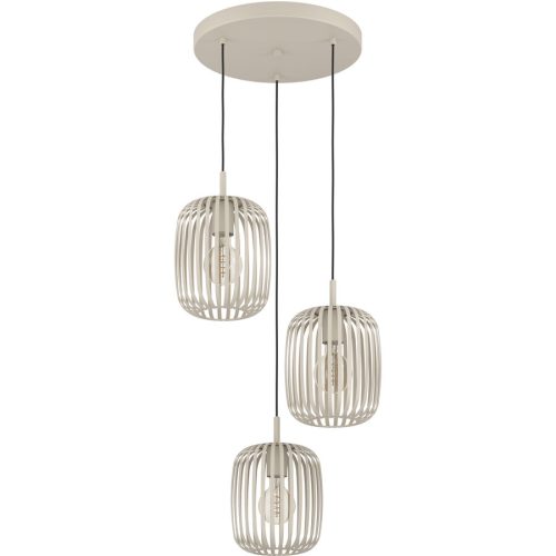 Eglo, Eglo Pendellampe Romazzina Beige Stahl 110 cm - Farbe: sand - Pendellampe