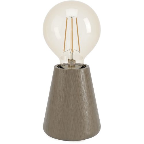 Eglo, Eglo Tischlampe Asby Braun Holz 10 cm - Farbe: Dunkelbraun - Tischlampe
