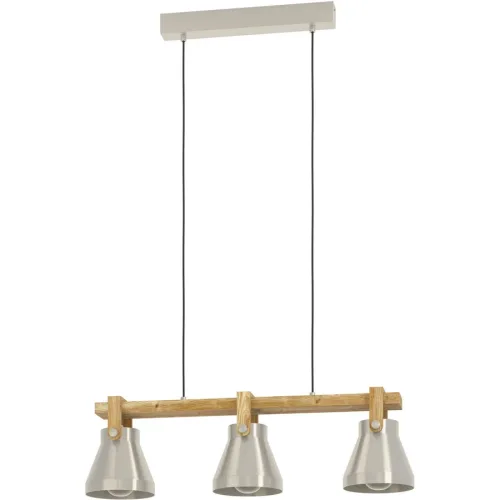 Eglo, Eglo Pendellampe Cawton Stahl Holz/Stahl B 16 cm