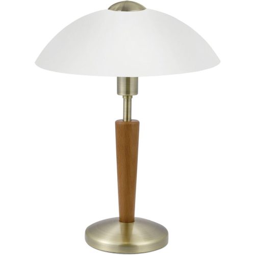 Eglo, Eglo Tischlampe Solo 1 Braun Stahl/Holz 35 cm - Farbe: buche - Material: Holz/Stahl - Tischlampe