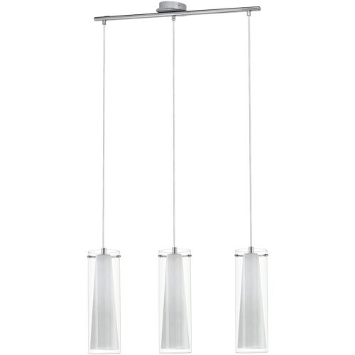 Eglo, Eglo Pendellampe Pinto Grau Stahl 110 cm - Farbe: chrom - Pendellampe